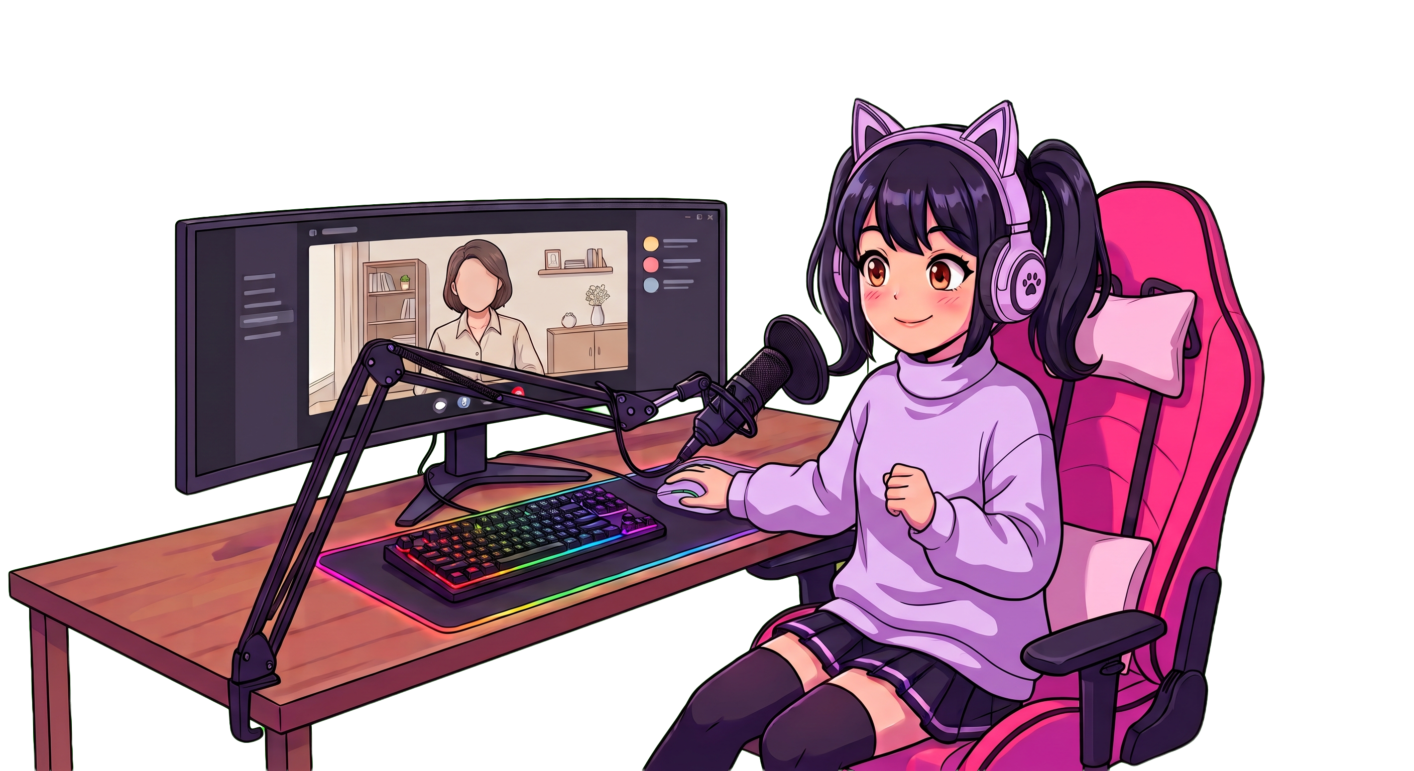 Streaming illustration